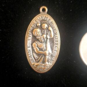 Vintage "St. Christopher Protect Us" Pendant
